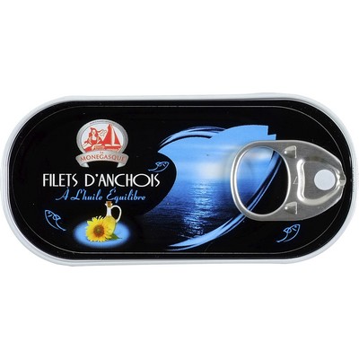 Long Anchovy Fillets in Balanced Oil 50g La Monégasque