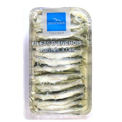 200g Anchovy Fillets with Garlic
