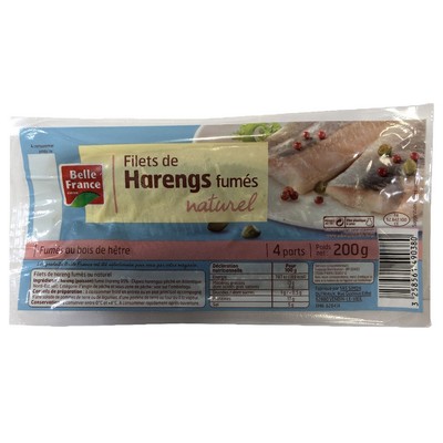 Natural Smoked Herring Fillet Belle France 200g