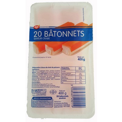 STICKS SURIMI 400G EP*