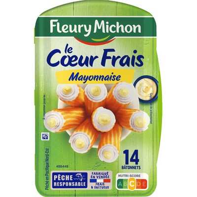 14 Bâtonnets Surimi Coeur Frais Mayonnaise