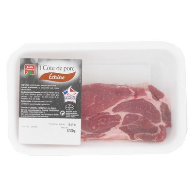 COTE PORC ECHINE X 1 BF BARQUETTE POIDS VARIABLE