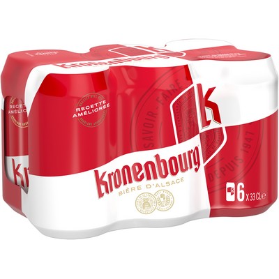 Kronenbourg 6x33cl Cans 4.2% Beer
