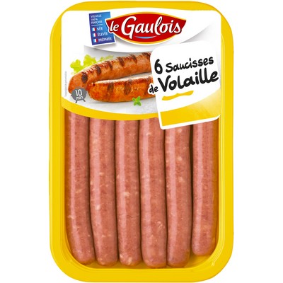300G LE GAULOIS Plain Sausages x6 Modified Atmosphere