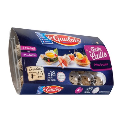 200G - LE GAULOIS - ETUI 18 OEUFS DE CAILLES