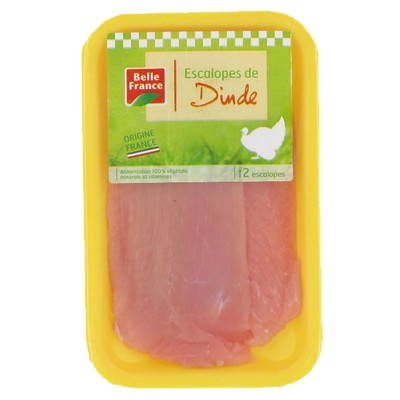 Raw Turkey Escalopes x2 Belle France Variable Weight Pack