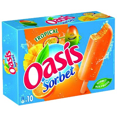 Bâtonnet Oasis Sorbet Tropical 10x40g