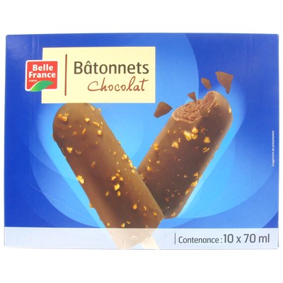 Belle France Chocolate Sticks Box 10 x 70ml