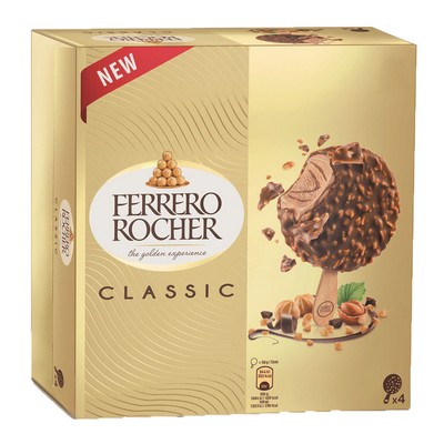 Glace bâtonnet FERRERO ROCHER Lait noisettes x4 - 200g