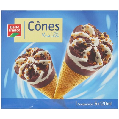 Belle France Vanilla Cone Box 6 x 120ml