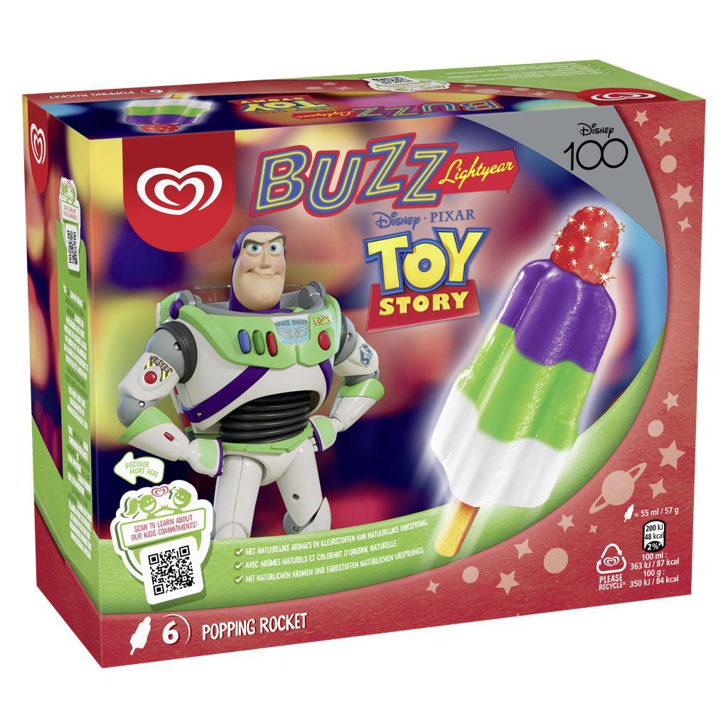 Max Disney Glace Bâtonnet Enfant Buzz l'Éclair 6x55ml