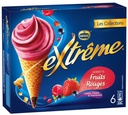 Cônes Extrême Sorbets Fruits Rouges Fraise Cassis & Framboise 6x73g