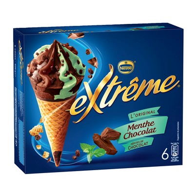 Cônes Extrême Menthe Chocolat pépites de Chocolat 6x71g