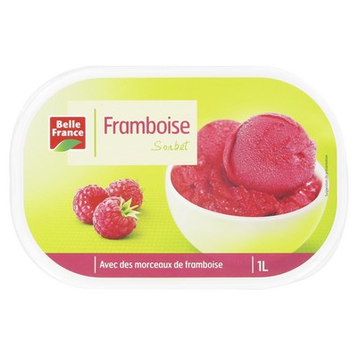 TRAY OF 1L.RASPBERRY SORBET  BF