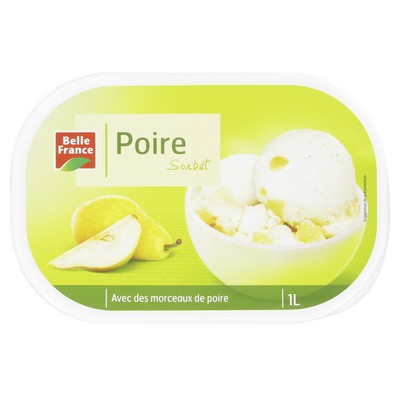 TRAY OF 1L.PEAR SORBET   BF