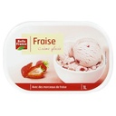 CREME GLACEE FRAISE MORCEAUX BF BAC 1 L 520 G