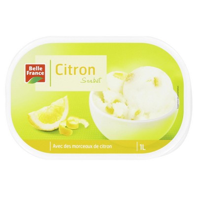 TRAY OF 1L.LEMON SORBET   BF