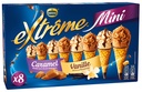 Extrême Mini Caramel beurre salé, éclats croquants + Mini Vanille pépites de Nougatine 8x39g