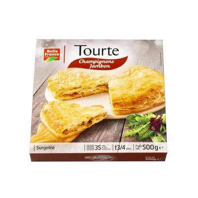 TOURTE CHAMPIGNONS JAMBON BF ETUI 500 G