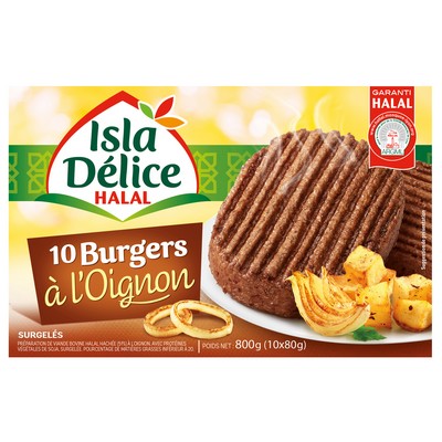 Frozen Onion Burger halal x10 800g