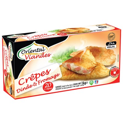 Belle France Halal Turkey and Cheese Crepes (20 x 50g)
