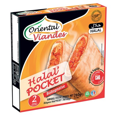2x130g Halal Oriental Bolognaise Pocket