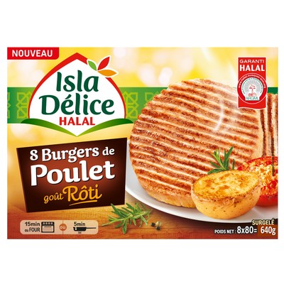 Roast-Style Chicken Burgers x8 Frozen 640g