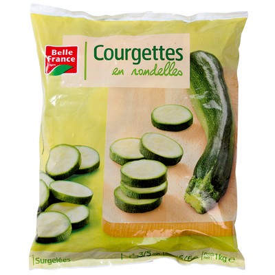 Sliced Courgettes BF 1kg Bag
