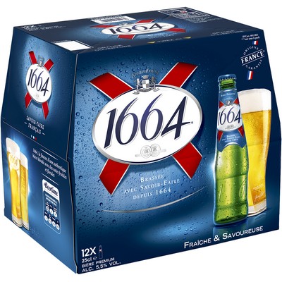 1664 Beer 12 x 250 ml – 5.5% ABV
