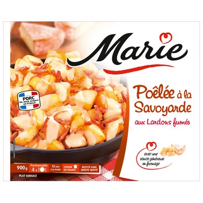 Savoyard Skillet with Smoked Bacon, Raclette Cheese Sauce and Emmental MARIE 900g