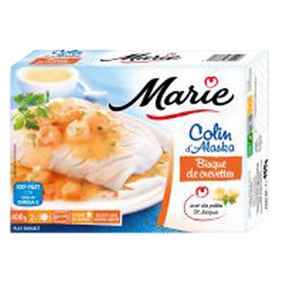 COLIN D'ALASKA MARIE BISQUE DE CREVETTES avec de la crème fraîche et du persil 400 GRM