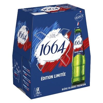 1664 Beer 6-pack (25 cl cans) – 5.5% alcohol by volume
