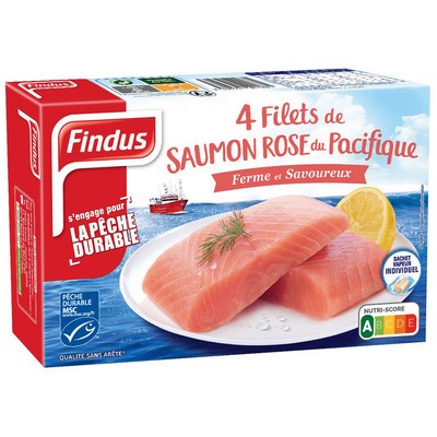 4 Filets Saumon rose du Pacifique MSC 400g