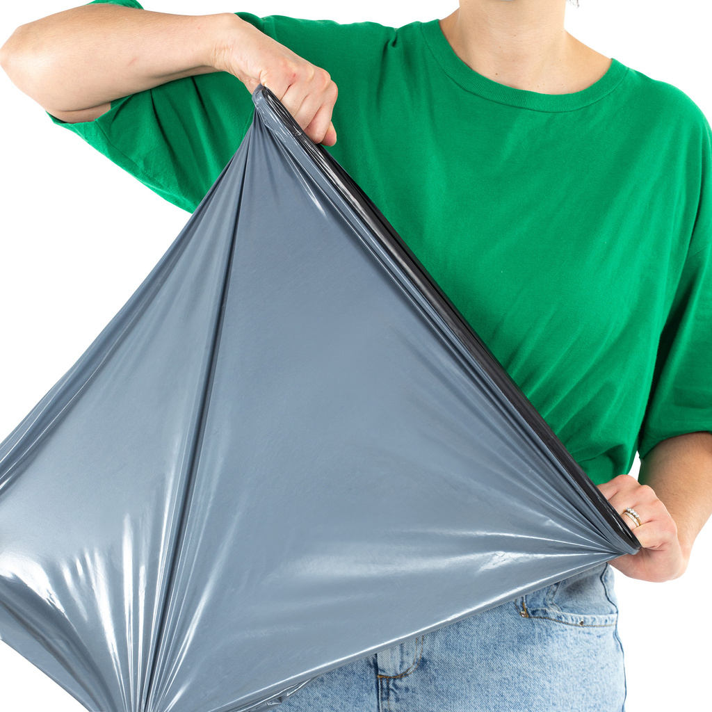 Sacs poubelle lien pratique Ultra Résistant 130L x10, 100% plastique recyclé, Handy Bag