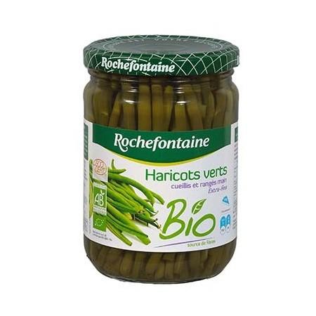 ROCHEFONTAINE HARICOTS VERTS BIO EXTRA FINS CUEILLIS ET RANGES MAIN BOCAL CARRE 37CL