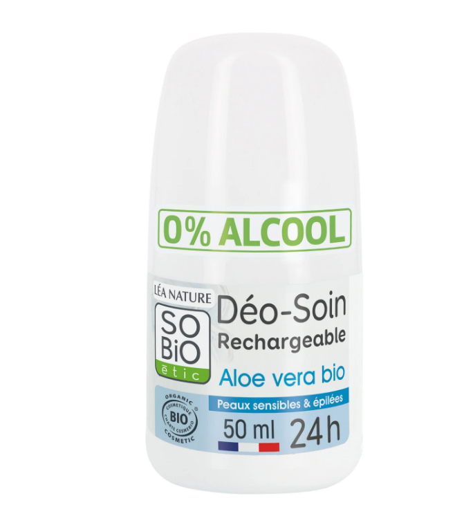 DEODORANT RECHARGEABLE ALOE VERA BIO** 50ML SO BIO TOLERANCE+