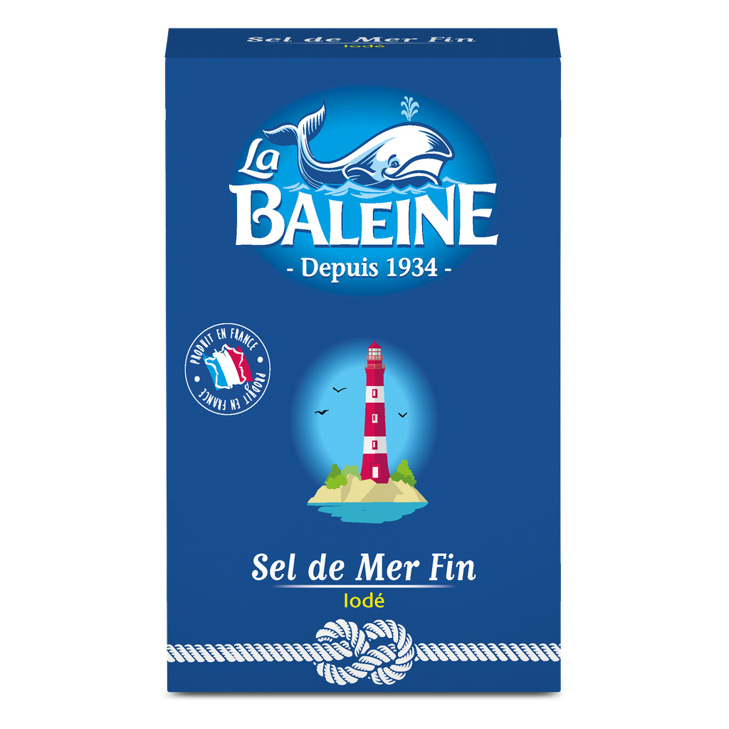La Baleine fine iodized sea salt carton 500g