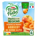 POM'POTES Compotes Pomme Abricot de Rhône-Alpes 4x90g