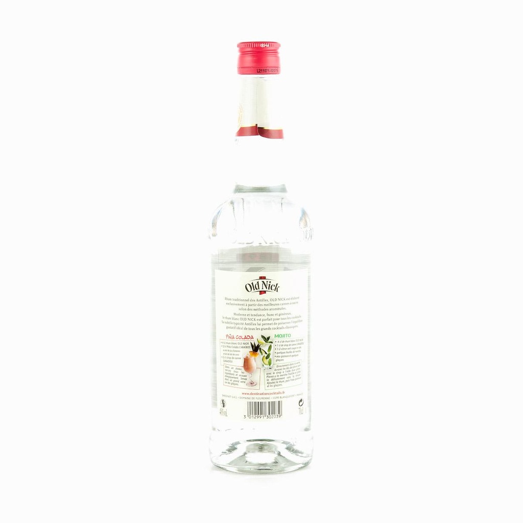 Rhum OLD NICK Blanc Traditionnel 70cl 40°