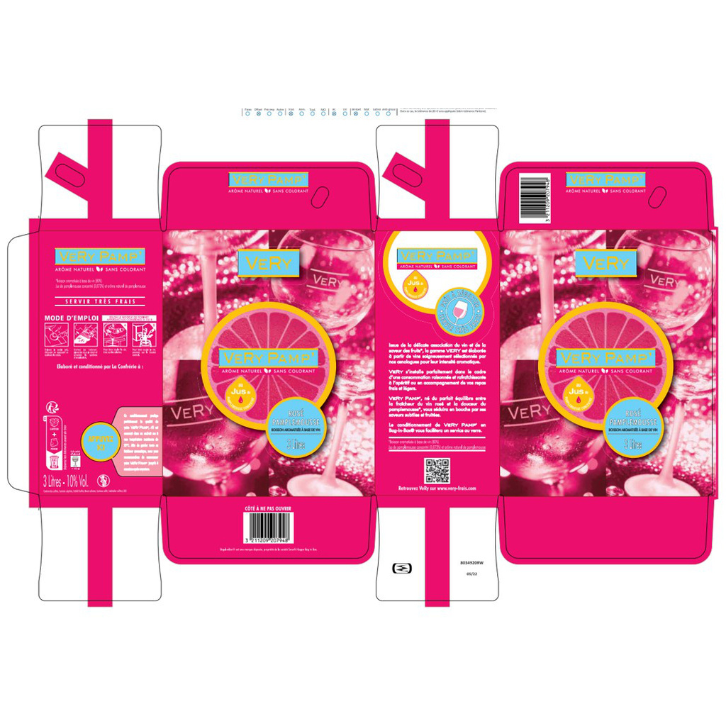 BABV VERY PAMP - ROSE PAMPLEMOUSSE BIB 3L