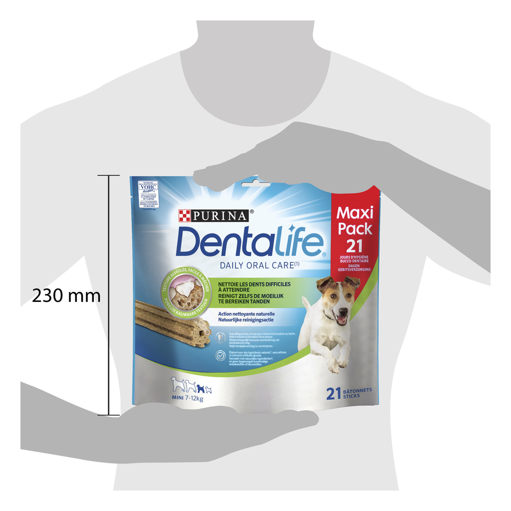 DENTALIFE Mini - Maxi Pack - 21 Friandises à mâcher pour chiens de petite taille - 345 g - Hygiène bucco-dentaire au quotidien