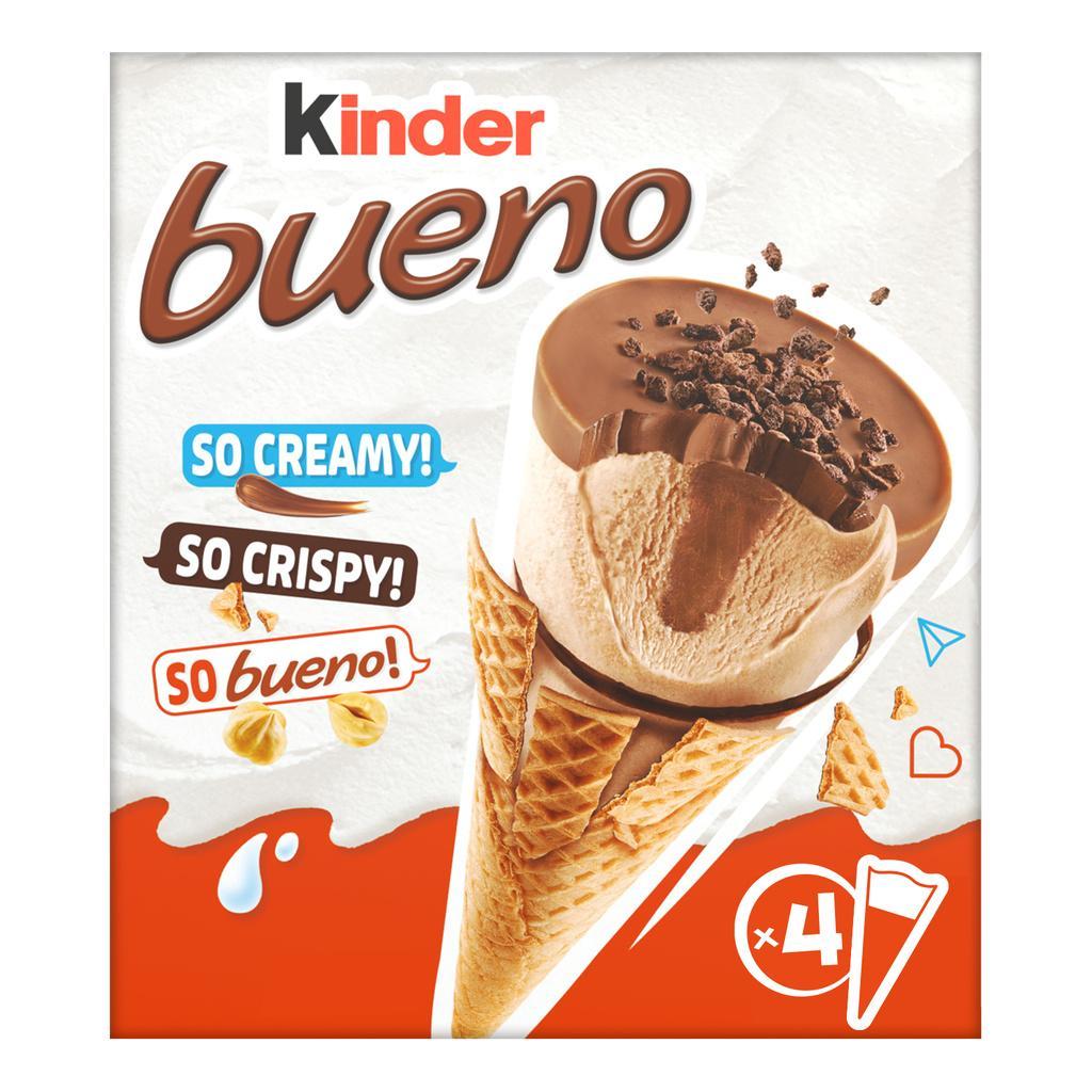 Glace cône KINDER BUENO Chocolat au lait x4 - 248g