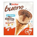 KINDER BUENO Milk Chocolate Cone Ice Cream x4 - 248g
