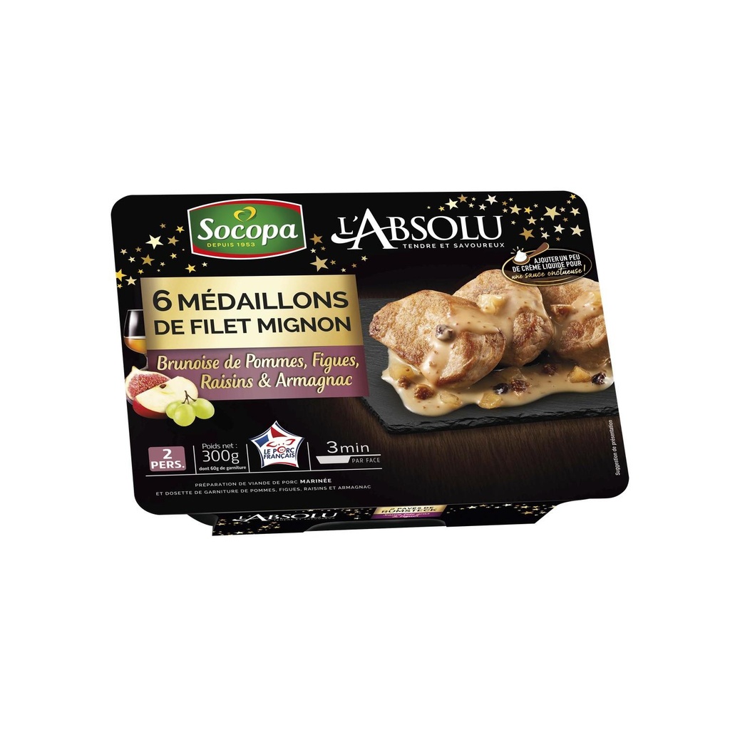 Two 200 g Forestière-style Pork Fillets