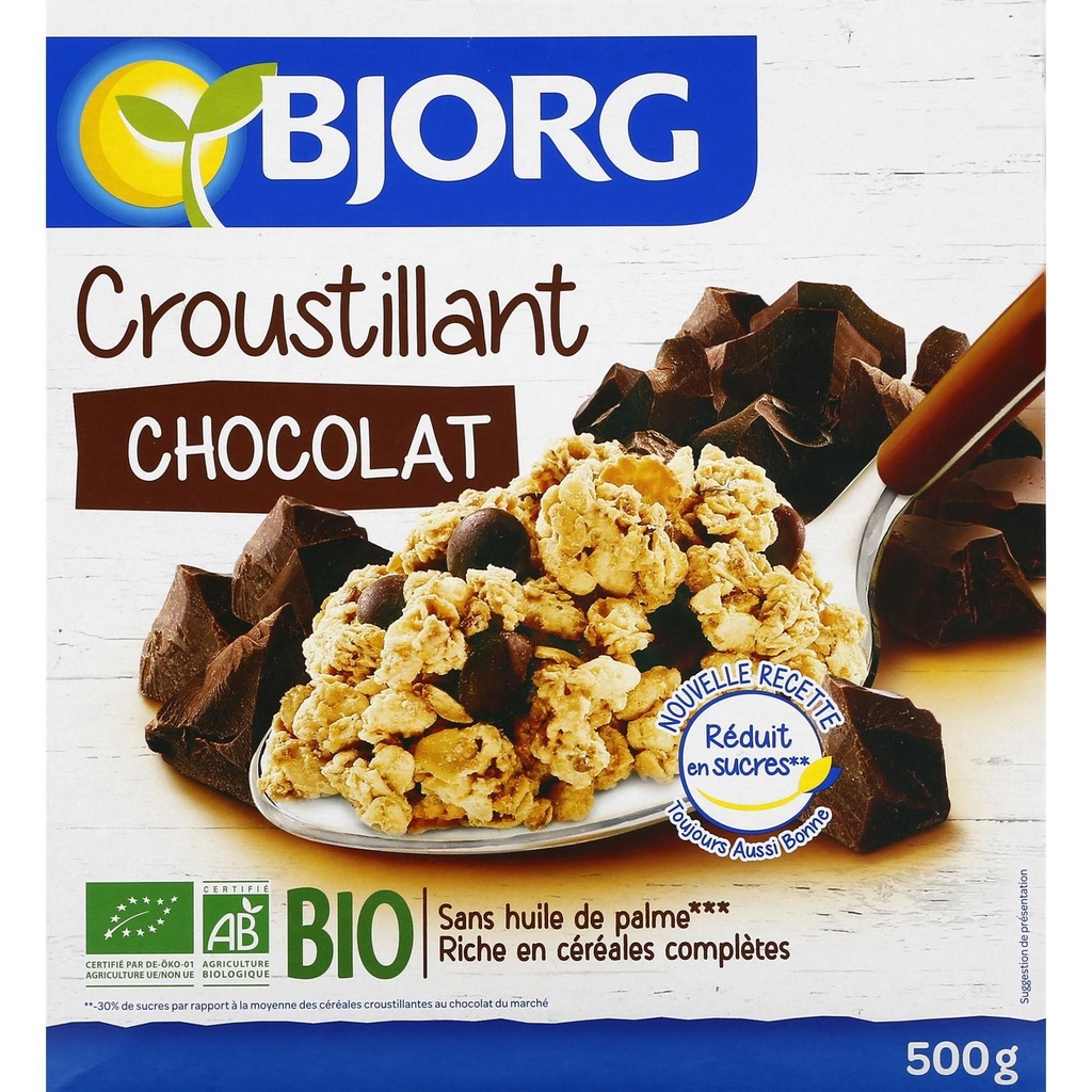 BJOR Organic Crunchy Chocolate Cereal 500g