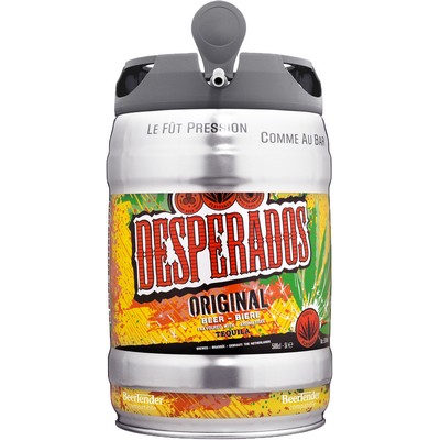 Desperados Original - Bière aromatisée à un spiritueux à base d'agave - Fût 5L -5.9°