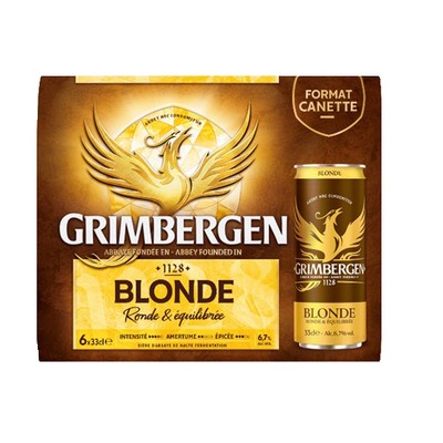 Grimbergen Bière d'Abbaye 6X33CL CAN GRIMBERGEN BLONDE 6.7 DEGRE ALCOOL