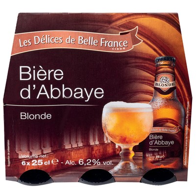BIERE ABBAYE 6.2% DBF BOUTEILLE 6 X 25 CL