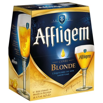 Affligem Blonde bière Belge d'abbaye 6X25cl 6.7°