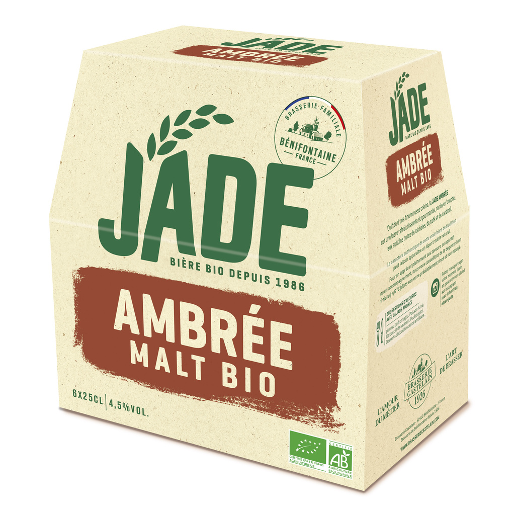 Jade Organic Amber Beer 6x25cl 4.5%